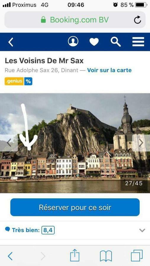 Hotel Les Voisins De Mr Sax Dinant Exterior foto